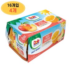 DOLE 돌 다이스 복숭아 컵과일, 4개, 1808g