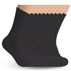  삭스팩토리 남성 여성 메쉬 스포츠 쿠션 장목 두꺼운 양말 10켤레, 블랙10켤레 