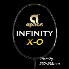 아펙스 인피니티 X-O 가벼운 선수용 배드민턴라켓 6U, 인피니티 X-O (78g), 1개