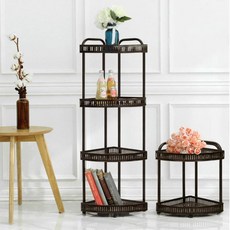메탈선반 현관코너수납 모서리수납 철제코너선반 화장실수납 코너장, 코너선반 2단