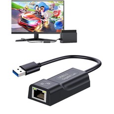 Dnkeaur 스위치 유선 인터넷 LAN 어댑터 닌텐도 스위치/스위치 OLED Wii U 맥 컴퓨터 윈도우 노트북 USB to 이더넷 USB3.0 네트워크 액세서리용 어