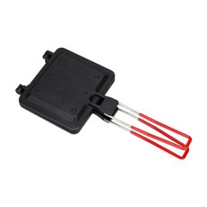 GHSHOP 핫 샌드위치 메이커 프레스 플립 팬 그릴 치즈 메이커 베이킹 트레이 오믈렛용 프라이팬 아침, 34cmx15cm, 검은색, 샌드위치 베이킹 팬, 1개