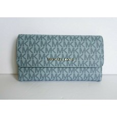 234510 마이클코어스 JET SET TRAVEL 라지 TRIFOLD 지갑 MK PALE 블루네이비 COLOR