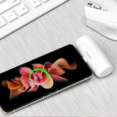 휴대폰 일체형 도킹형 보조배터리 C타입 8핀 5000mAh 휴대용 미니 초고속충전기, 06.C타입 화이트