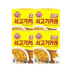 오뚜기 3분쇠고기카레, 200g, 4개