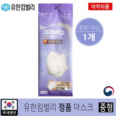 크리넥스 KF94 에어마스크/미세먼지및 감염원차단/개별포장/4중구조/화이트/중형(1매)