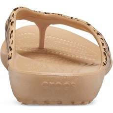 [230mm] Crocs 여성용 Kadee II Leopard 플립 플롭 | 캐주얼 여름 샌들 | 비치 슈즈 골드 6M 미국