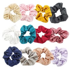 12pcs 포니 테일 홀더 모듬 된 색상 일일 스타일링 도구 헤어 Scrunchies 여자 여자 우아한 모자를 쓰고 있죠 Bobbles 고무 밴드