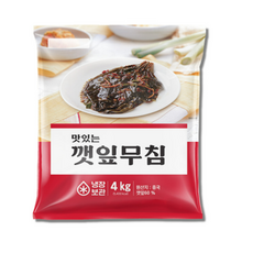 바이오마켓_식자재왕 맛있는 깻잎무침 4kg, 5개