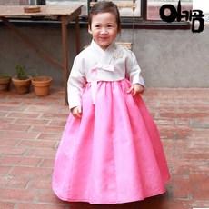 아기곰한복 여아한복 진주꽃민자저고리