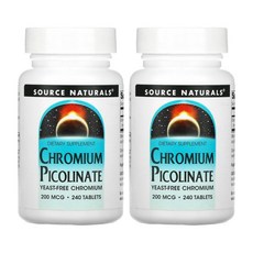 소스네츄럴스 크로뮴 피콜리네이트 200mcg 240정, 2개