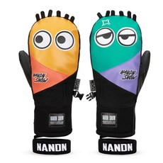스키 장갑 스노우 보드 장갑 nandn 스노우 방수 열 착용 pu 소재 남성과 여성