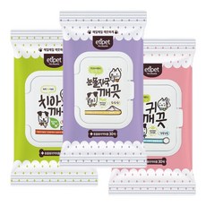 고양이 동물 청결 물티슈 캡형 3개 세수 길냥이 건강 귀청소 냠냠 캣, 눈물자국깨끗