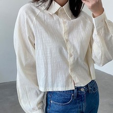 린넨크롭셔츠