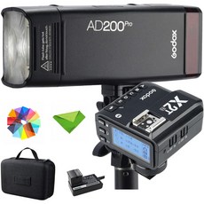 고독스 조명기 GODOX 00206 Nikon 2.4G 1/8000 HSS용 X2T-N 플래시 트리거가 포함된 AD200 Pro AD200Pro 104285, 1개