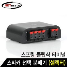 넷메이트 2채널 스피커 분배기(셀렉터)(스프링 클립식 터미널) NM-GS266, 1개