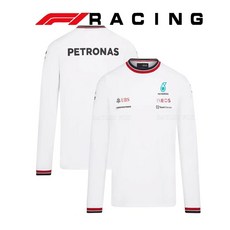 레이싱 팀 F1 긴팔 페트로나스 화이트 자외선 통기성 티셔츠 블랙 빠른건조 벤츠 여름, S_02=02