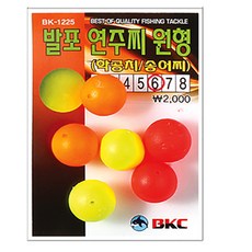 부산가자낚시-백경 발포연주찌 원형 학공치찌 BK-1225, 4호