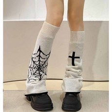 가을 여성 그레이 스트라이프 루즈핏 니트 양말 겨울 블랙 플라워 섹시 학원풍 캐주얼 와이드 레그 커버