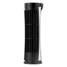 USB 타워 선풍기 2 단 진동 테이블 블레이드리스 냉각 LED 조명 사무실 가정용 침실용 스탠딩, Black, 1개