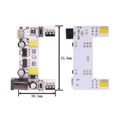 MB102 DC 7-12V 미니 마이크로 USB 인터페이스 2 웨이 브레드 보드 파워 서플라이 모듈 MB-102 아두이노 Diy Kit2 채널, [03] Black