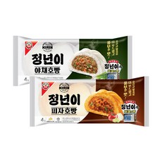정년이호빵 겨울간식 4개입 야채호빵(4입)+피자호빵(4입), 720g, 1개