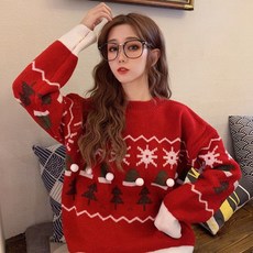H25573 여성 크리스마스 패션 니트 스웨터