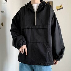 코랩 남성오버핏 아노락바람막이 후드