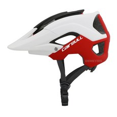 일체형 자전거 헬멧 남자 여자 DH 산악 도로 자전거 타기 보호 헬멧 초경량 안전 사이클링 헬멧, L(58-62CM), red white, 빨강 하양