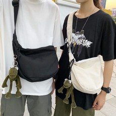 반달 데일리 남녀공용 심플 크로스백 캔버스