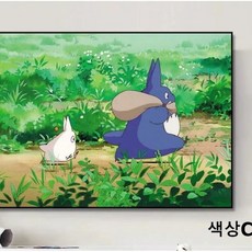 [PINK LITCHI]명화그리기 피포페이팅 하야오 센과 치히로 DIY 디지털 유화 QLTT414YH04