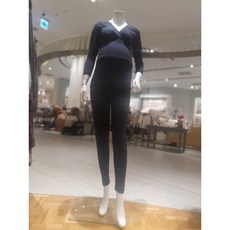 (백화점 정품)마더피아 [와코루 마더피아] 임신 전후 임부 수유 내의 상의 하의 셋트 /RLG8100C+RLG8100L 블랙
