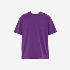 [정품] 우영미 레더 패치 티셔츠 바이올렛 - 23SS Wooyoungmi Leather Patch T-Shirt Violet