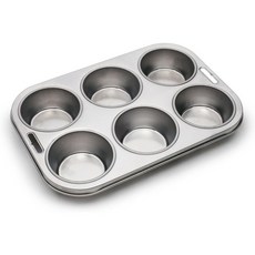 폭스 런 4867 머핀 팬 6컵 스테인리스 스틸, Pan, 1개