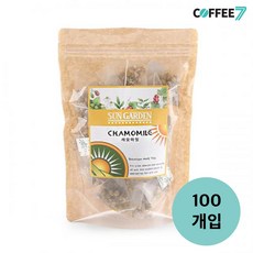커피세븐 [썬가든] 허브티 캐모마일 삼각티백 100T, 1개, 100개, 1.2g