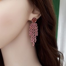 비즈 부케 드롭 귀걸이 핸드메이드 샹들리에 패션 귀걸이