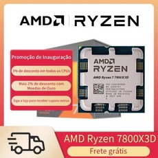 AMD RYZEN 7 7800X3D CPU 게이밍 프로세서 8 코어 16 스레드 5NM 96M 소켓 선풍기 게임 캐시 무, 한개옵션0