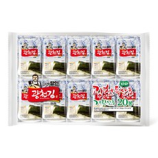 광천김 3대째 달인 파래 도시락김 20봉, 80g, 1개 80g, 1개