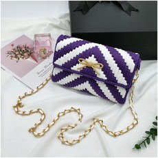 (동영상제공) diy 손뜨개 코바늘 뜨개질 망뜨개 망스티치 가방만들기 키트 퀄트 가방뜨기, 캐럿 새콤달콤보라