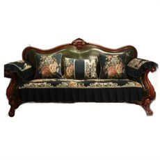 앤틱 소파커버 덮개 쇼파패드 천갈이 방석 유럽식 플라워 패턴 매트 자카드 럭셔리 빈티지, 팔걸이 55x60cm 단품 * 카멜 * 1개, 1개