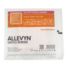 알레빈 젠틀보더 12.5cmx12.5cm 낱개 Allevyn GENTLE BODER 드레싱 밴드, 1개