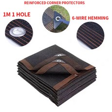 그늘막 타프 자외선 차단 HDPE 블랙 차양 그물 두꺼운 12-pin80- 90 비율 야외 퍼걸러 자동차 차고 빗물, 12) black - 3x8m