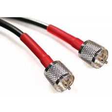 케이블 전문가 RG-8X Coax 케이블 - 25 FT PL259 M/M 커넥터 - 헤비듀티 실내/외기 방풍 점퍼 케이블 - CB 햄 라디오 단파, 단일옵션, 단일옵션