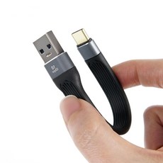 USB C타입 스마트폰 충전 데이터 전송용 숏타입 칼국수 케이블 연결잭 15CM, 1개