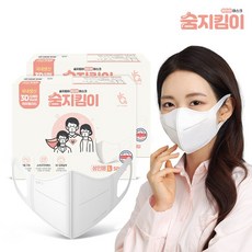 숨지킴이 국산 새부리형 일회용마스크 성인용(라지) 화이트 100매