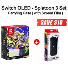 닌텐도스위치프로콘 닌텐도 스위치 OLED 잠금 해제 게임 콘솔 스플래툰 3 한정판 7 인치 스크린 조이 콘 사용 가능