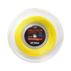 YONEX 폴리 투어 프로 테니스 스트링 릴 옐로우, 18