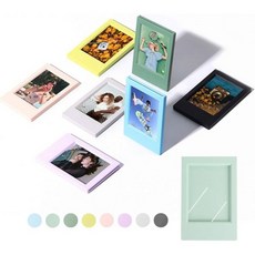 인스탁스 필름 스퀘어 패턴 캐릭터 마카롱 8컬러 팩 후지필름 즉석 카메라 미니 12/11/9/8/7+/EVO 컬러풀 폴라로이드 2x3 프레임 탁상 사진, Tabletop-2x3''-8pcs