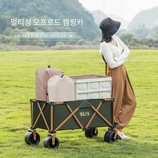  전동웨건 사륜 피크닉 충전식 로봇 화물, 그린 색상 