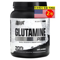 Nutrex Research 순수 글루타민 파우더 무맛, 2개, 1kg